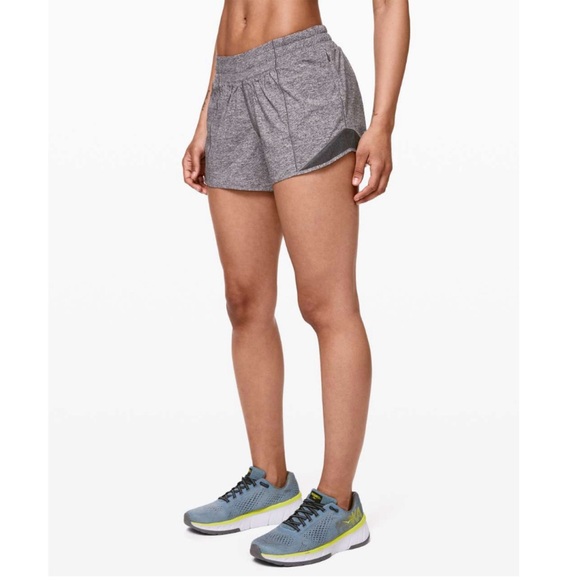 Lululemon Hotty Hot Short II *Long 4" Heather Lux Multi Black /Heathered Black - Picture 14 of 15